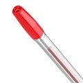 Ручка шариковая BRAUBERG "M-500 CLASSIC", КРАСНАЯ, корпус прозрачный, узел 0,7 мм, линия письма 0,35 мм, 143446 143446