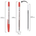 Ручка шариковая BRAUBERG "M-500 CLASSIC", КРАСНАЯ, корпус прозрачный, узел 0,7 мм, линия письма 0,35 мм, 143446 143446