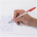 Ручка шариковая BRAUBERG "M-500 CLASSIC", КРАСНАЯ, корпус прозрачный, узел 0,7 мм, линия письма 0,35 мм, 143446 143446