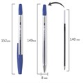Ручка шариковая BRAUBERG "M-500 CLASSIC", СИНЯЯ, корпус прозрачный, узел 0,7 мм, линия письма 0,35 мм, 143444 143444