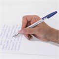 Ручка шариковая BRAUBERG "M-500 CLASSIC", СИНЯЯ, корпус прозрачный, узел 0,7 мм, линия письма 0,35 мм, 143444 143444
