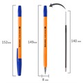Ручка шариковая BRAUBERG "M-500 ORANGE", СИНЯЯ, корпус оранжевый, узел 0,7 мм, линия письма 0,35 мм, 143448 143448