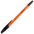 Ручка шариковая BRAUBERG "X-333 Orange", ЧЕРНАЯ, корпус оранжевый, узел 0,7 мм, линия письма 0,35 мм, 142410 142410