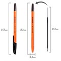 Ручка шариковая BRAUBERG "X-333 Orange", ЧЕРНАЯ, корпус оранжевый, узел 0,7 мм, линия письма 0,35 мм, 142410 142410