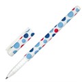 Ручка шариковая BRAUBERG SOFT TOUCH GRIP "DOTS", СИНЯЯ, мягкое покрытие, ассорти, узел 0,7 мм, 143722 143722