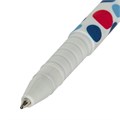 Ручка шариковая BRAUBERG SOFT TOUCH GRIP "DOTS", СИНЯЯ, мягкое покрытие, ассорти, узел 0,7 мм, 143722 143722