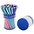 Ручка шариковая BRAUBERG SOFT TOUCH STICK "METALLIC", СИНЯЯ, мягкое покрытие, корпус ассорти, узел 0,7 мм, 143699 143699