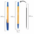 Ручка шариковая STAFF "Basic BP-03 Orange", СИНЯЯ, корпус оранжевый, узел 1 мм, линия письма 0,5 мм, 143741 143741