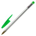 Ручка шариковая STAFF "Basic Budget BP-04", ЗЕЛЕНАЯ, линия письма 0,5 мм, с штрихкодом, 143871 143871