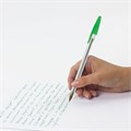 Ручка шариковая STAFF "Basic Budget BP-04", ЗЕЛЕНАЯ, линия письма 0,5 мм, с штрихкодом, 143871 143871