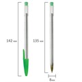 Ручка шариковая STAFF "Basic Budget BP-04", ЗЕЛЕНАЯ, линия письма 0,5 мм, с штрихкодом, 143871 143871
