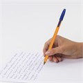 Ручка шариковая STAFF "Basic Orange BP-01", письмо 750 метров, СИНЯЯ, длина корпуса 14 см, узел 1 мм, 143740 143740
