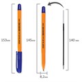 Ручка шариковая STAFF "EVERYDAY BP-247 Orange", СИНЯЯ, шестигранная, корпус оранжевый, линия письма 0,5 мм, 142661 142661