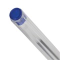 Ручка шариковая STAFF Basic Budget BP-02, письмо 500 м, СИНЯЯ, длина корпуса 13,5 см, линия письма 0,5 мм, 143758 143758