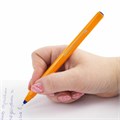 Ручка шариковая масляная BRAUBERG "Extra Glide Orange", СИНЯЯ, трехгранная, узел 0,7 мм, линия письма 0,35 мм, 142925 142925