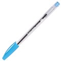 Ручка шариковая масляная BRAUBERG "Ice", СИНЯЯ, корпус прозрачный, узел 0,6 мм, линия письма 0,3 мм, 142686 142686