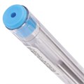 Ручка шариковая масляная BRAUBERG "Ice", СИНЯЯ, корпус прозрачный, узел 0,6 мм, линия письма 0,3 мм, 142686 142686