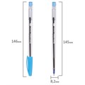 Ручка шариковая масляная BRAUBERG "Ice", СИНЯЯ, корпус прозрачный, узел 0,6 мм, линия письма 0,3 мм, 142686 142686