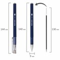 Ручка шариковая масляная BRAUBERG "Oxet", СИНЯЯ, корпус синий, игольчатый узел 0,7 мм, линия письма 0,35 мм, 143002 143002
