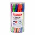 Ручка шариковая масляная BRAUBERG STRIPES, СИНЯЯ, корпус ассорти, узел 0,7 мм, линия письма 0,35 мм, 143736 143736