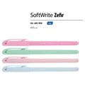 Ручка шариковая масляная BRUNO VISCONTI SoftWrite, СИНЯЯ, Zefir, корпус ассорти, узел 0,5 мм, линия письма 0,4 мм 20-0205 143634