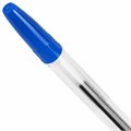 Ручка шариковая масляная STAFF "Basic BP-962", СИНЯЯ, корпус прозрачный, узел 1 мм, линия письма 0,7 мм, 142962 142962