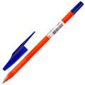 Ручка шариковая масляная STAFF "Basic OBP-679", СИНЯЯ, корпус оранжевый, узел 1 мм, линия письма 0,7 мм, 142679 142679