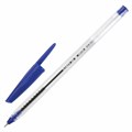 Ручка шариковая масляная STAFF "EVERYDAY" OBP-226, СИНЯЯ, корпус прозрачный, игольчатый узел 0,7 мм, линия письма 0,35 мм, 141705 141705