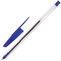Ручка шариковая масляная STAFF "EVERYDAY" OBP-226, СИНЯЯ, корпус прозрачный, игольчатый узел 0,7 мм, линия письма 0,35 мм, 141705 141705