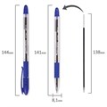 Ручка шариковая масляная с грипом BRAUBERG "Glassy", СИНЯЯ, корпус прозрачный, узел 0,7 мм, линия письма 0,35 мм, 142698 142698