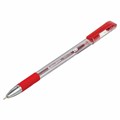 Ручка шариковая масляная с грипом BRAUBERG "Max-Oil", КРАСНАЯ, игольчатый узел 0,7 мм, линия письма 0,35 мм, 142143 142143