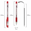 Ручка шариковая масляная с грипом BRAUBERG "Max-Oil", КРАСНАЯ, игольчатый узел 0,7 мм, линия письма 0,35 мм, 142143 142143