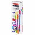 Ручка шариковая масляная с грипом BRAUBERG GLASSY MIX, СИНЯЯ, корпус ассорти, линия письма 0,35 мм, 144106 144106