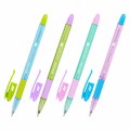 Ручка шариковая масляная с грипом BRAUBERG GLASSY PASTEL MIX, СИНЯЯ, корпус ассорти, линия 0,35 мм,144105 144105