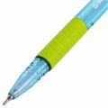 Ручка шариковая масляная с грипом BRAUBERG GLASSY PASTEL MIX, СИНЯЯ, корпус ассорти, линия 0,35 мм,144105 144105