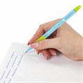 Ручка шариковая масляная с грипом BRAUBERG GLASSY PASTEL MIX, СИНЯЯ, корпус ассорти, линия 0,35 мм,144105 144105