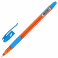 Ручка шариковая масляная с грипом BRAUBERG GLASSY SKY BLUE, СВЕТЛО-СИНЯЯ, узел 0,7 мм, линия письма 0,35 мм, 144107 144107