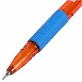 Ручка шариковая масляная с грипом BRAUBERG GLASSY SKY BLUE, СВЕТЛО-СИНЯЯ, узел 0,7 мм, линия письма 0,35 мм, 144107 144107