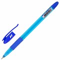 Ручка шариковая масляная с грипом BRAUBERG GLASSY TONE, СИНЯЯ, узел 0,7 мм, линия письма 0,35 мм, 144108 144108
