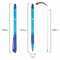 Ручка шариковая масляная с грипом BRAUBERG GLASSY TONE, СИНЯЯ, узел 0,7 мм, линия письма 0,35 мм, 144108 144108