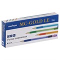 Ручка шариковая масляная с грипом MUNHWA "MC Gold LE", СИНЯЯ, корпус ассорти, узел 0,5 мм, MCL-02 143648