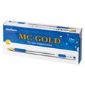 Ручка шариковая масляная с грипом MUNHWA "MC Gold", СИНЯЯ, корпус тонированный синий, узел 0,7 мм, линия письма 0,5 мм, BMC07-02 142785