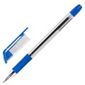Ручка шариковая масляная с грипом STAFF "OBP-279", СИНЯЯ, игольчатый узел 0,7 мм, линия письма 0,35 мм, 142988 142988