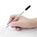 Ручка шариковая ОФИСМАГ "Line", ЧЕРНАЯ, корпус прозрачный, узел 1 мм, линия письма 0,5 мм, 141879 141879