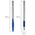 Ручка шариковая с грипом BRAUBERG "i-STICK POINT", СИНЯЯ, корпус серый, игольчатый узел 0,7 мм, линия письма 0,35 мм, 144021 144021