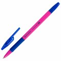 Ручка шариковая с грипом BRAUBERG "ULTRA GT MIX", СИНЯЯ, корпус ассорти, линия 0,35 мм, 144055 144055