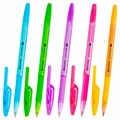 Ручка шариковая с грипом BRAUBERG "ULTRA GT NEON", СИНЯЯ, корпус ассорти, линия 0,35 мм, 144054 144054