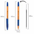 Ручка шариковая с грипом BRAUBERG "ULTRA GT ORANGE", КОМПЛЕКТ 20 ШТУК, СИНЯЯ, линия 0,35 мм, 144058 144058