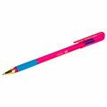 Ручка шариковая с грипом BRAUBERG "X-ONE NEON", СИНЯЯ, корпус ассорти, узел 0,5 мм, линия письма 0,35 мм, 143987 143987