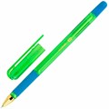Ручка шариковая с грипом BRAUBERG "X-ONE NEON", СИНЯЯ, корпус ассорти, узел 0,5 мм, линия письма 0,35 мм, 143987 143987
